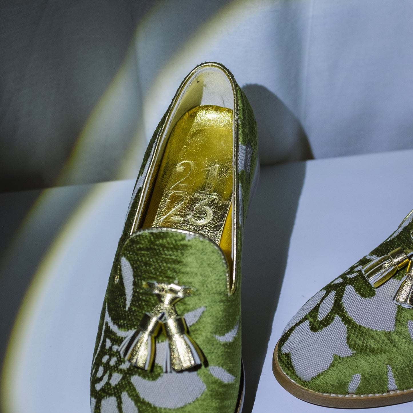 GREEN DAMASK