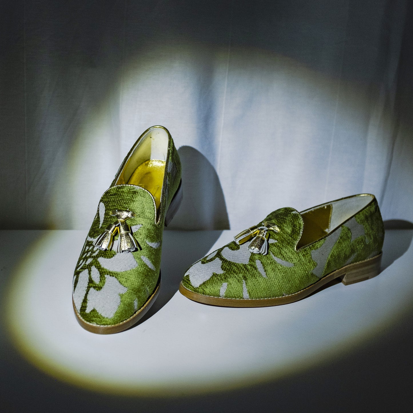 GREEN DAMASK